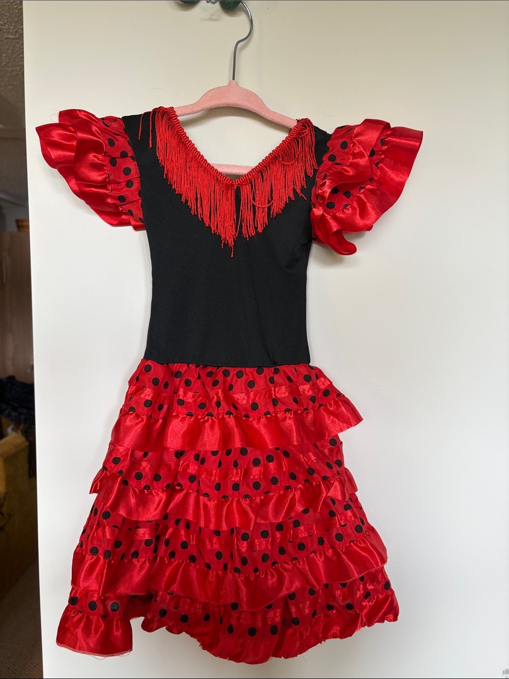 Spanish Flamenco Dress – Red & Black – 12 Months